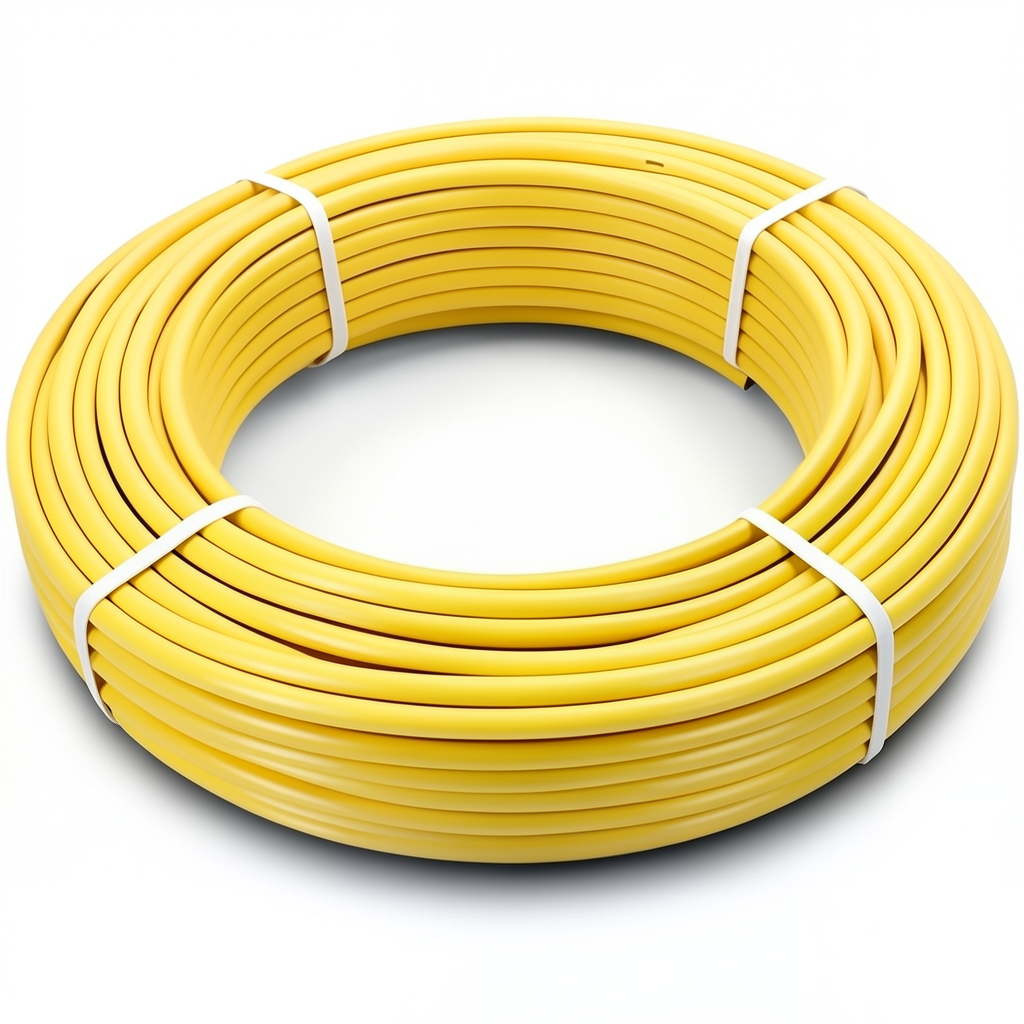 أنابيب HDPE PE 80 ضغط 8 بار قطر خارجي 40 مم سمك 3.7 مم لون أصفر