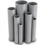 مواسير UPVC ضغط 2.5 بار قطر خارجي 160 مم سمك 1.8 مم لون رمادي