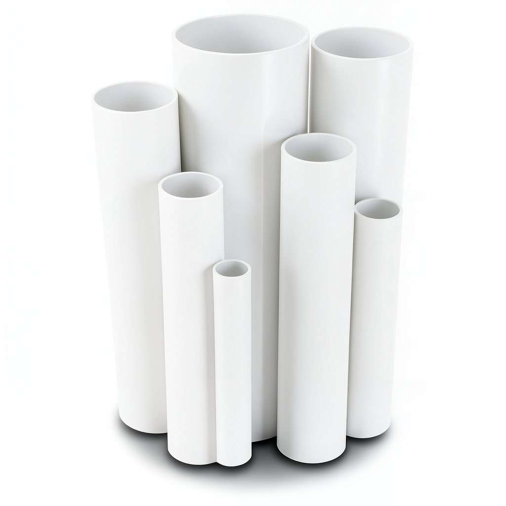 مواسير UPVC ضغط 2.5 بار قطر خارجي 160 مم سمك 1.8 مم لون أبيض