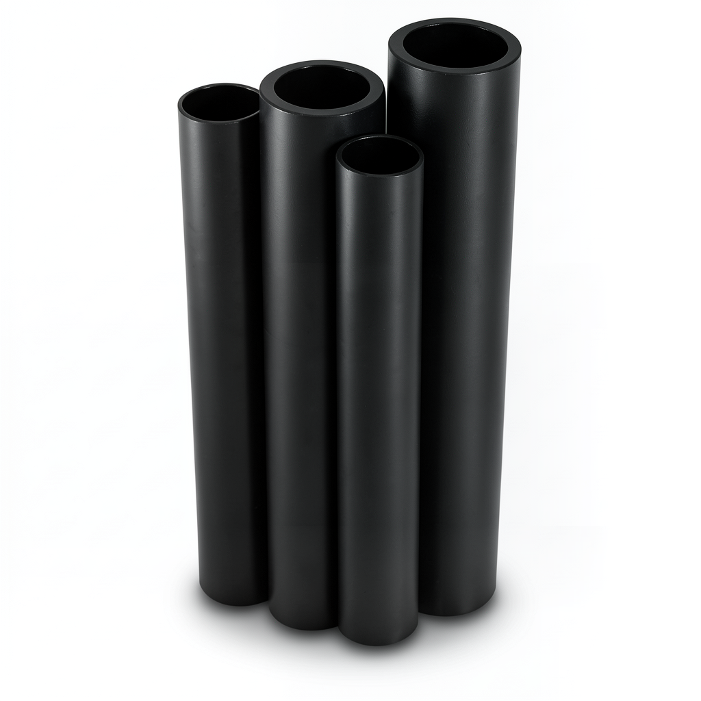 HDPE Pipes PE 80 Pressure 16 Bar Diameter 560 mm Thickness 62.5 mm Black