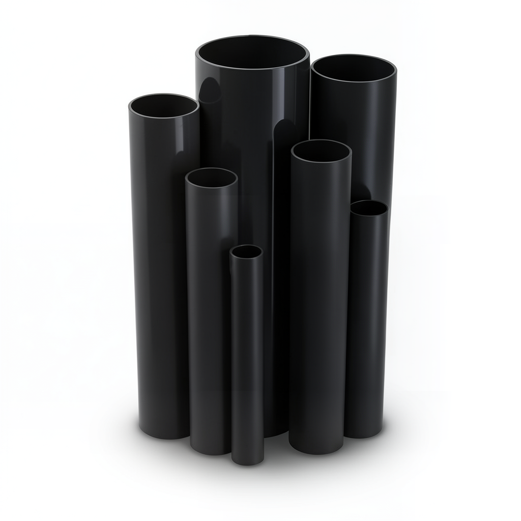مواسير UPVC ضغط 2.5 بار قطر خارجي 160 مم سمك 1.8 مم لون اسود
