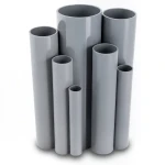 مواسير UPVC ضغط 2.5 بار قطر خارجي 160 مم سمك 1.8 مم لون رمادي