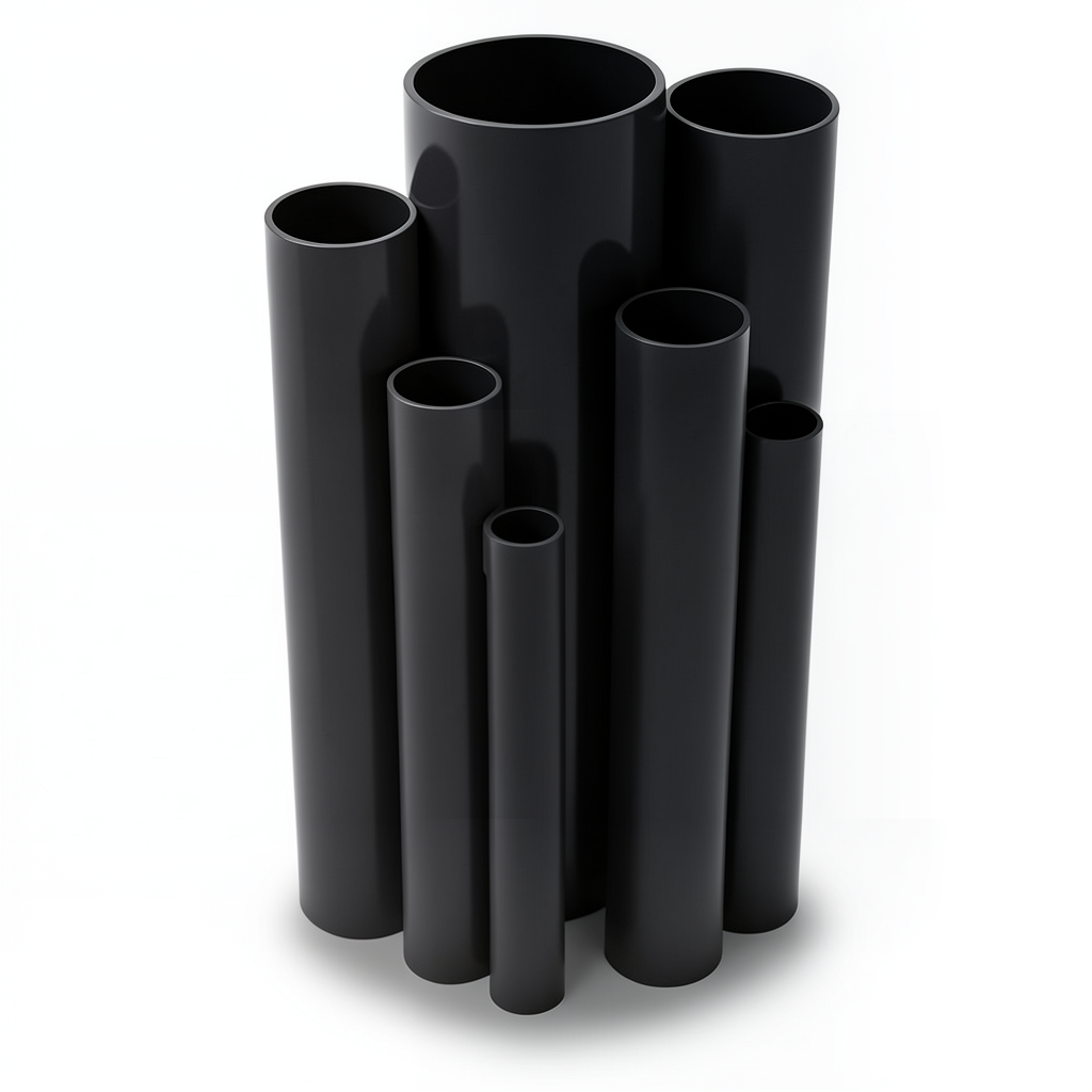 مواسير UPVC ضغط 2.5 بار قطر خارجي 160 مم سمك 1.8 مم لون اسود