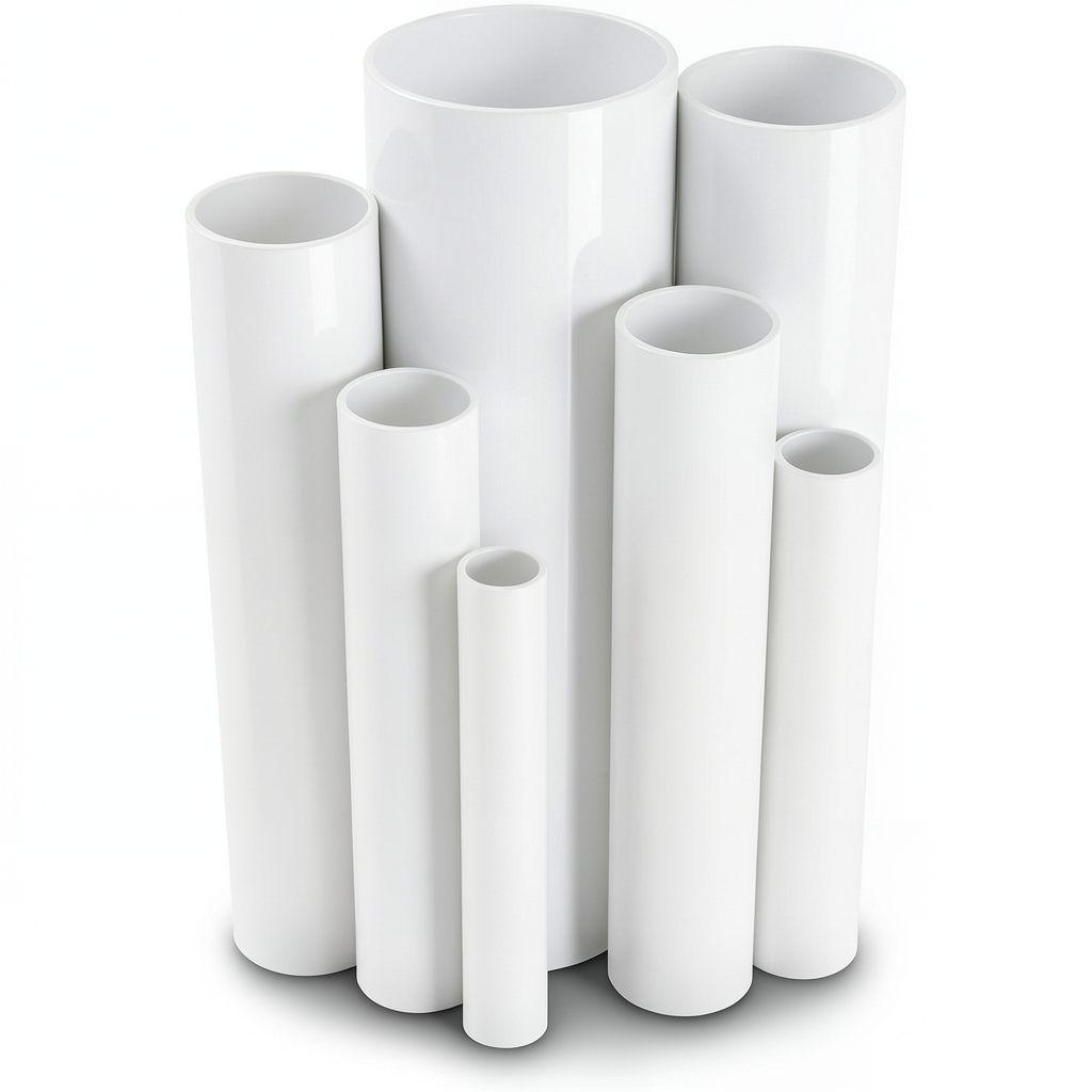 مواسير UPVC ضغط 4 بار قطر خارجي 160 مم سمك 3.2 مم لون أبيض