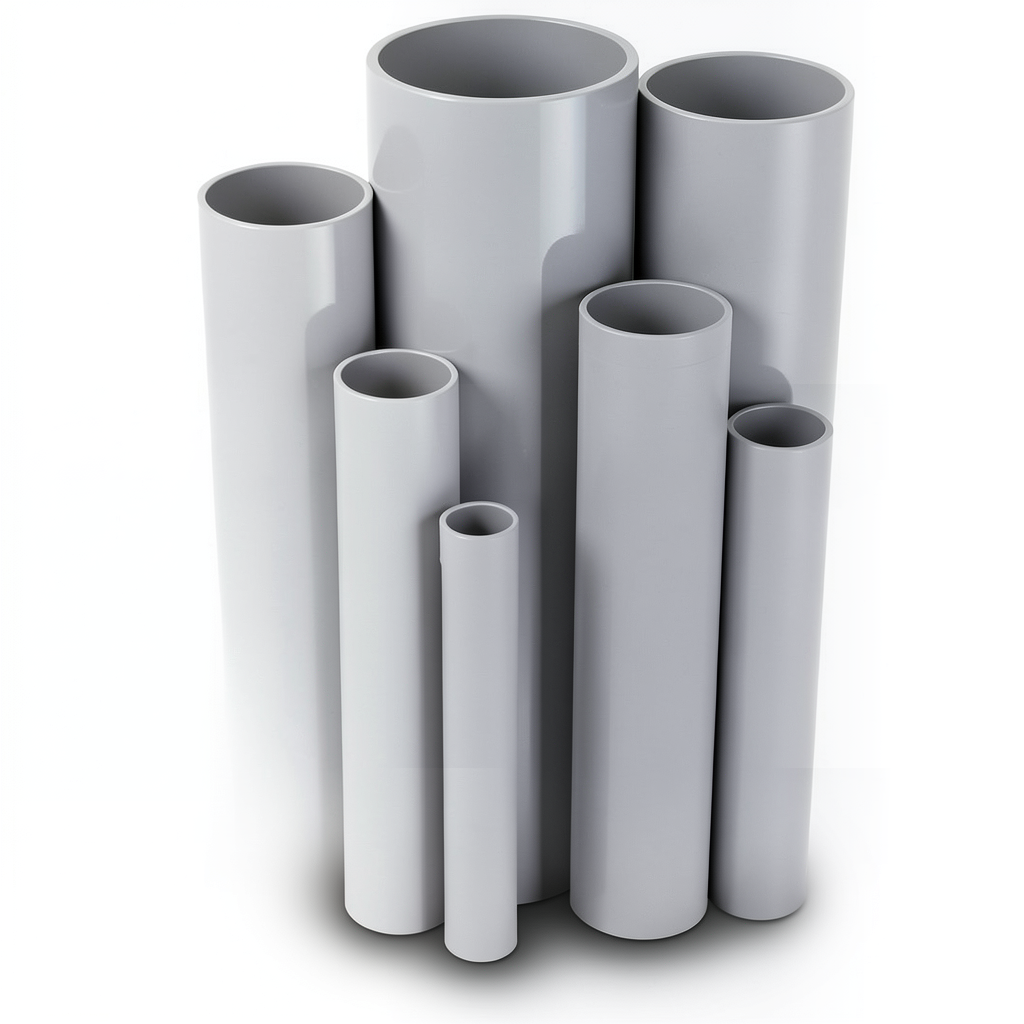UPVC Pipes Pressure 4 Bar Outside Diameter 160 mm Thickness 3.2 mm Gray