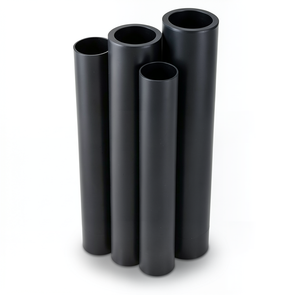 مواسير HDPE PE 100 ضغط 10 بار قطر خارجي 355 مم سمك 32.3 مم لون أسود