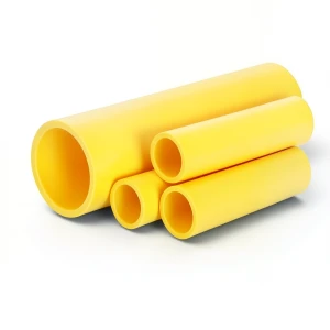 مواسير HDPE PE 100 ضغط 10 بار قطر خارجي 355 مم سمك 32.3 مم لون أصفر