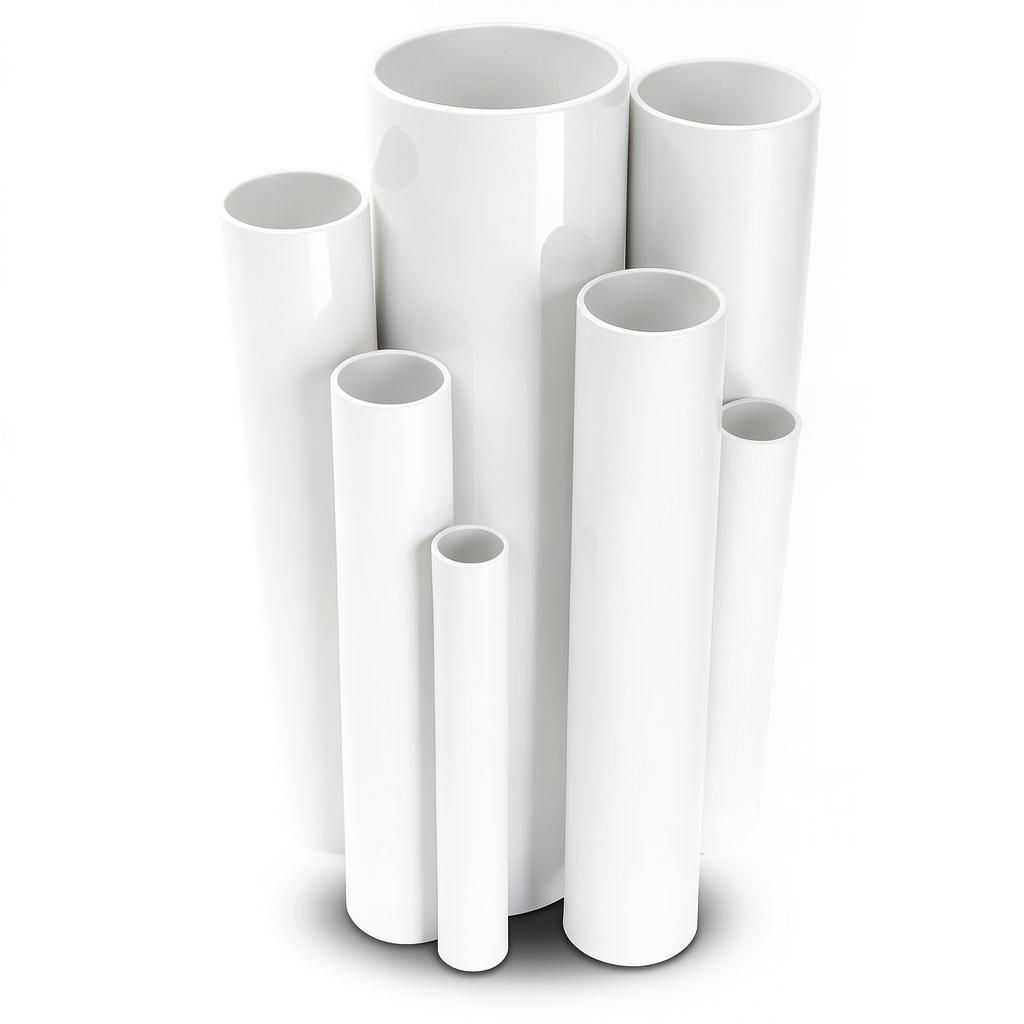 UPVC Pipes Nominal Pressure 6 Bar Outside Diameter 160 mm Thickness 4.7 mm White