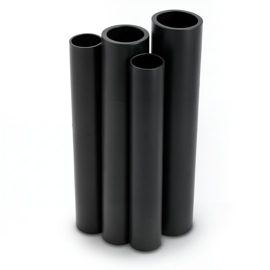 HDPE Pipes PE 80 Pressure 8 Bar Outside Diameter 355 mm Thickness 32.3 mm Black