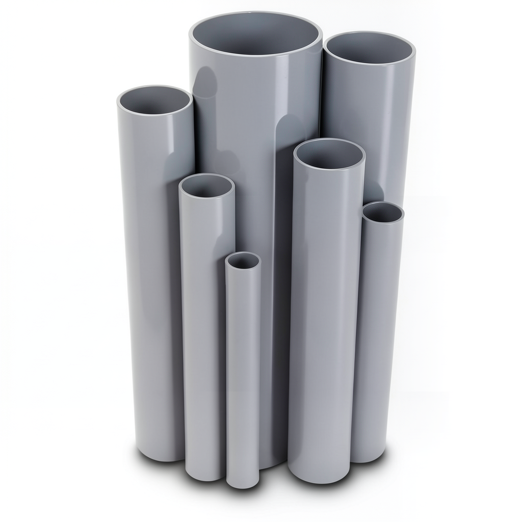 UPVC Pipes Pressure 6 Bar Outside Diameter 160 mm Thickness 4.7 mm Gray