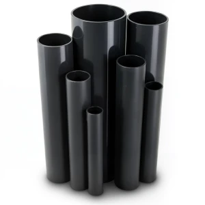 مواسير UPVC ضغط 6 بار قطر خارجي 160 مم سمك 4.7 مم لون اسود