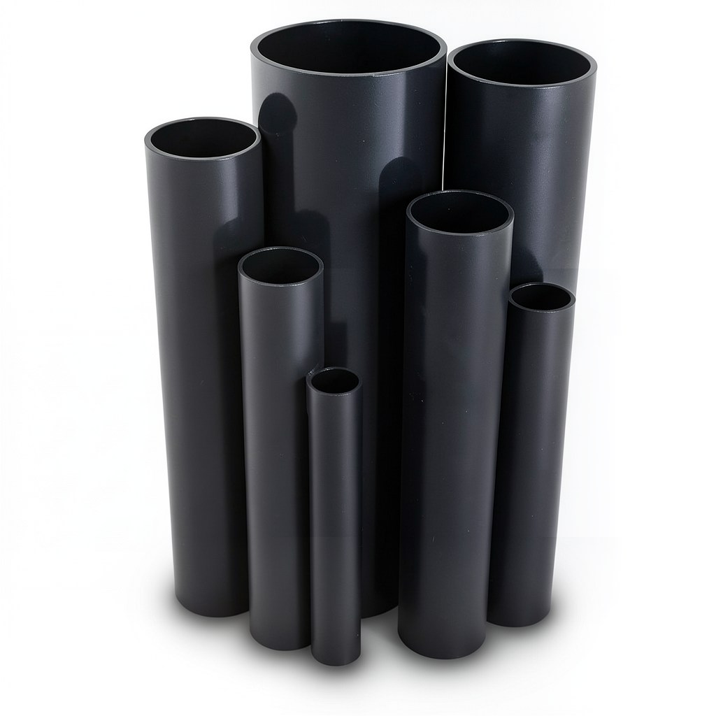 UPVC Pipes Pressure 6 Bar Outside Diameter 800 mm Thickness 23.3 mm Black