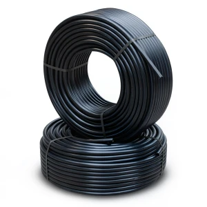 أنابيب HDPE PE 80 ضغط 8 بار قطر خارجي 50 مم سمك 4.6 مم لون اسود