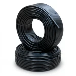أنابيب HDPE PE 80 ضغط 16 بار قطر 90 مم سمك 10.1 مم أسود