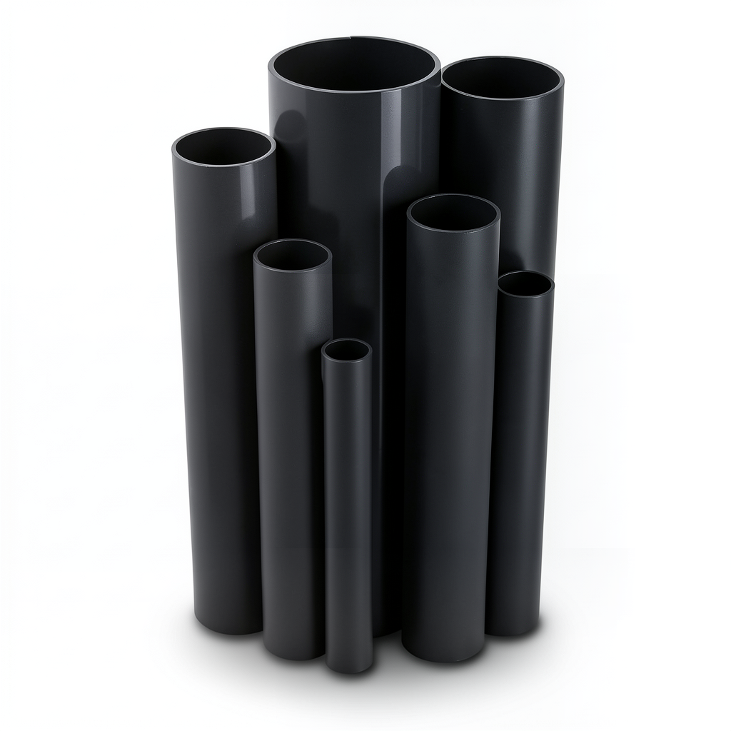 مواسير UPVC ضغط 10 بار قطر خارجي 630 مم سمك 30 مم لون أسود