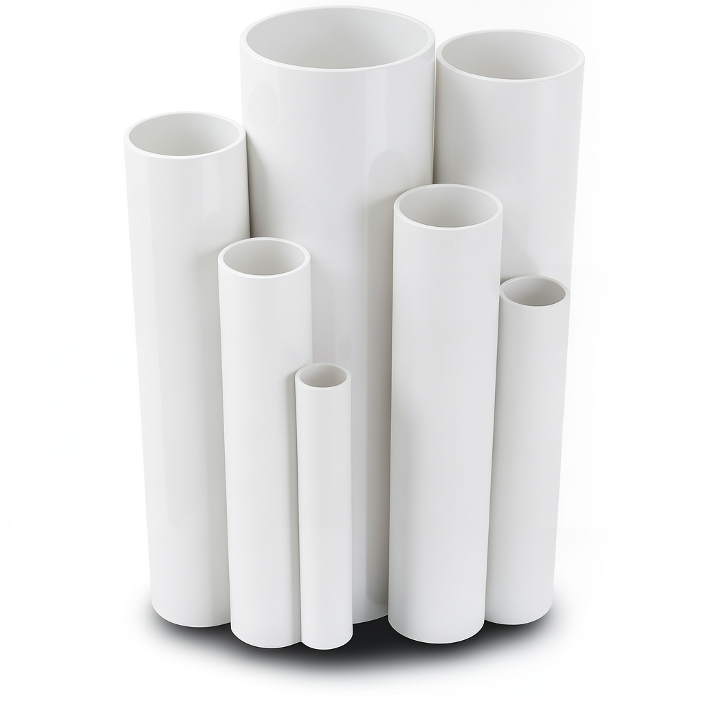 مواسير UPVC ضغط 4 بار قطر خارجي 500 مم سمك 9.8 مم لون أبيض