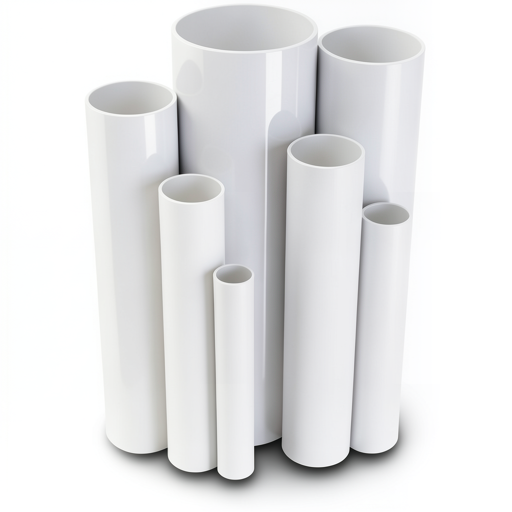 مواسير UPVC ضغط 6 بار قطر خارجي 500 مم سمك 14.6 مم لون أبيض