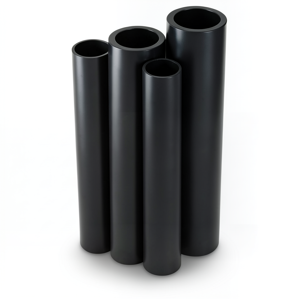 أنابيب HDPE PE 100 ضغط 10 بار قطر خارجي 400 مم سمك 36.4 مم لون أسود