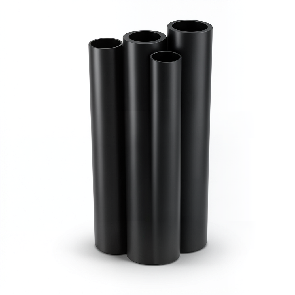 HDPE Pipe PE 80 Pressure 16 Bar 280 mm Diameter 31.3 mm Thickness Black
