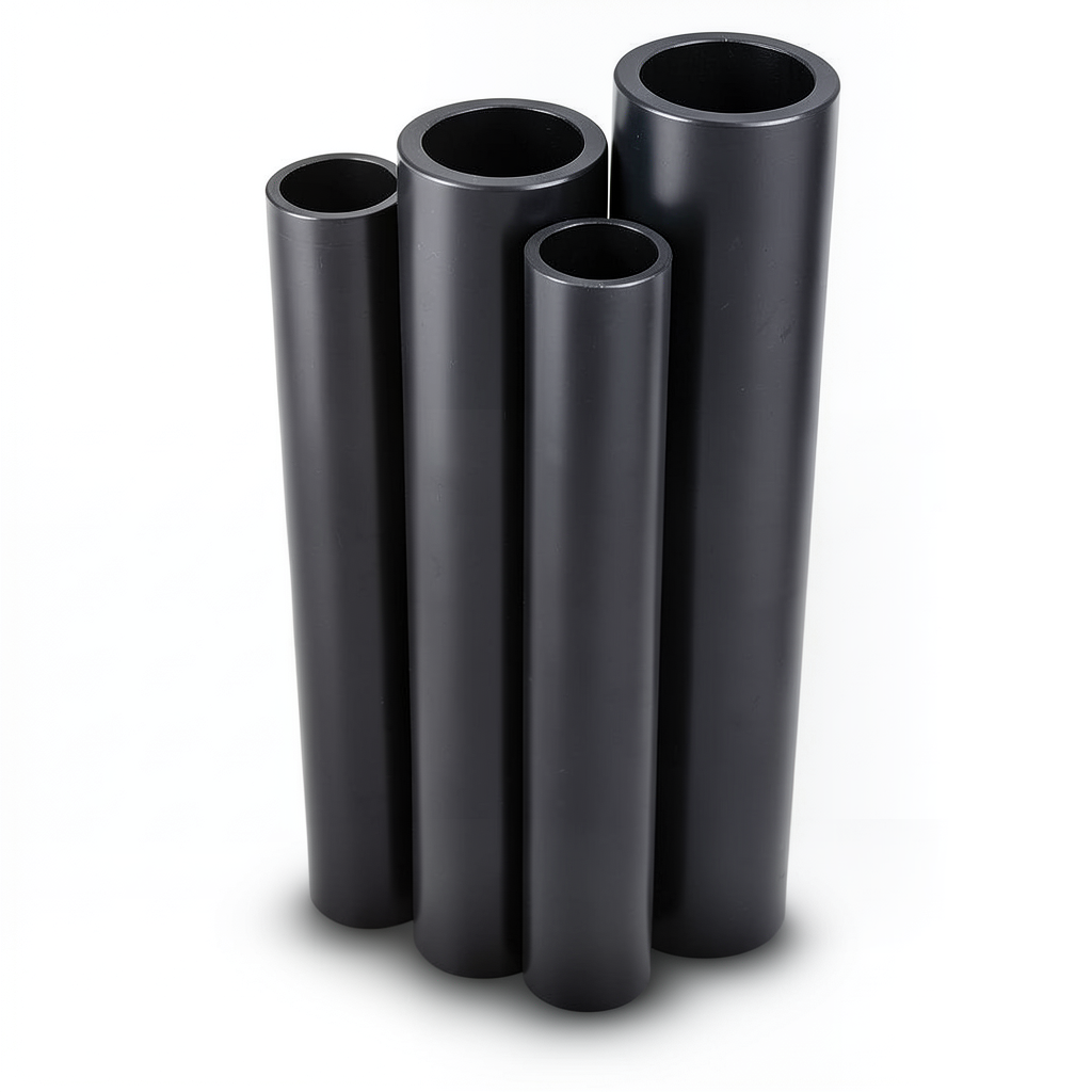 HDPE Pipes PE 80 Pressure 8 Bar 400 mm Diameter 36.4 mm Thickness Black