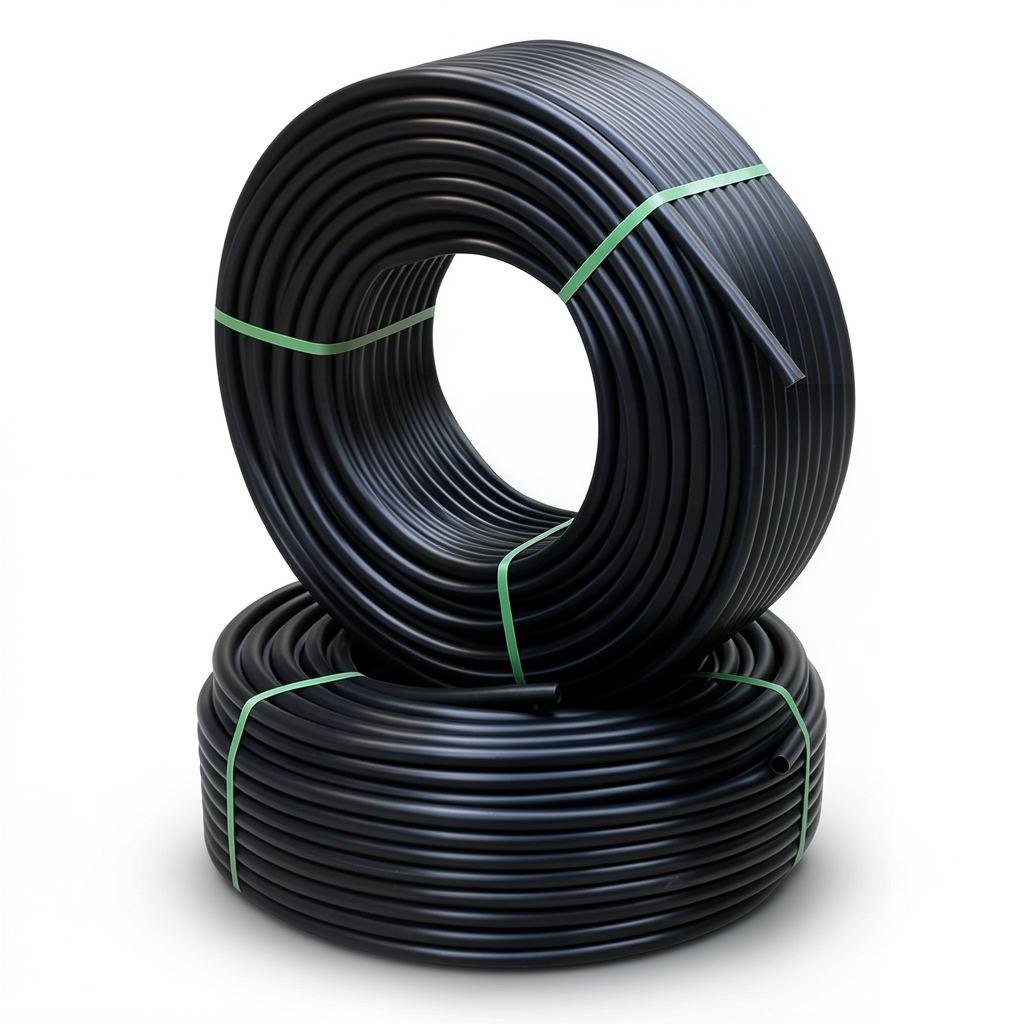 أنابيب HDPE PE 100 ضغط 6 بار قطر خارجي 63 مم سمك 2.5 مم لون أسود
