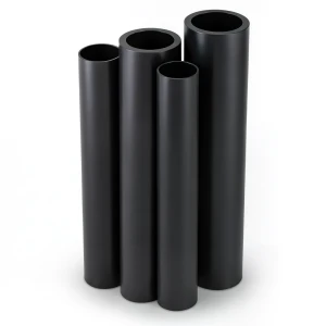 مواسير HDPE PE 80 ضغط 16 بار قطر 355 مم سمك 39.7 مم أسود
