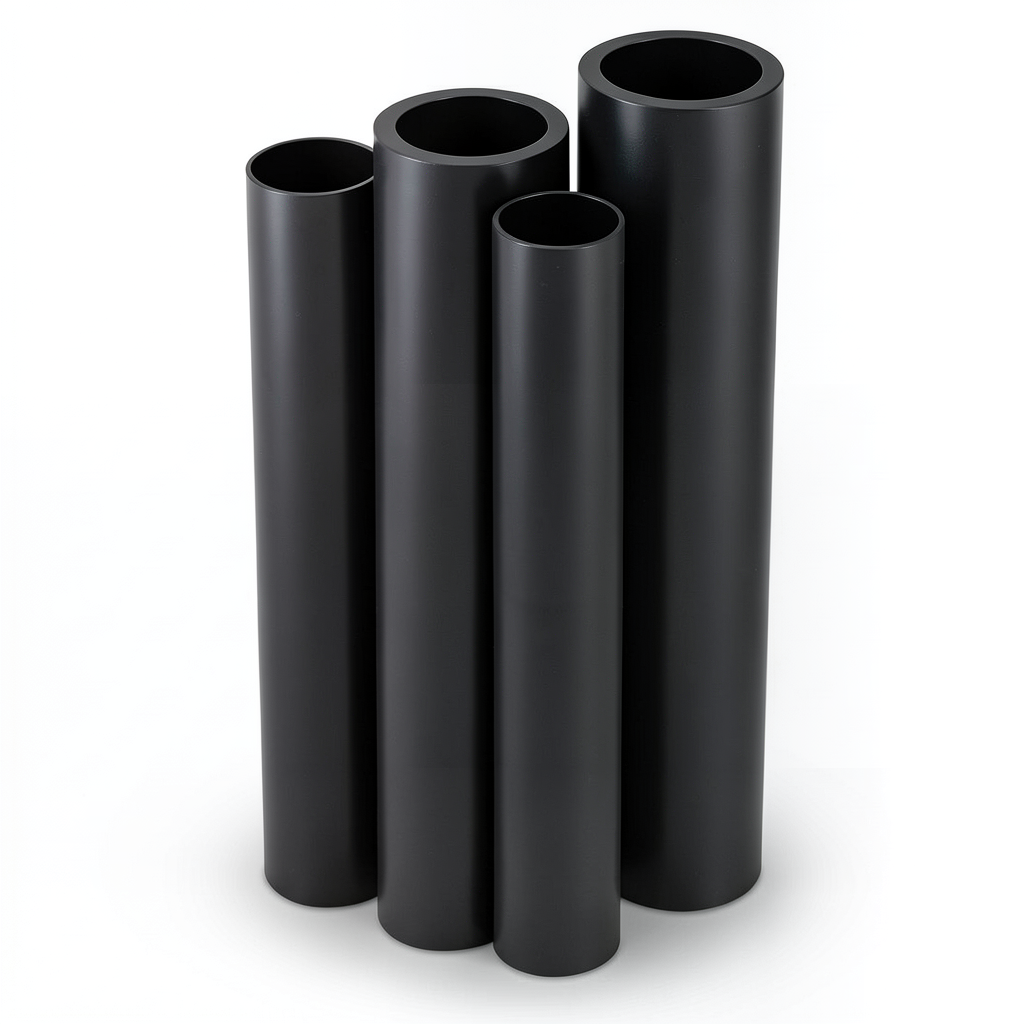 HDPE Pipes PE 80 Pressure 16 Bar Diameter 355 mm Thickness 39.7 mm Black