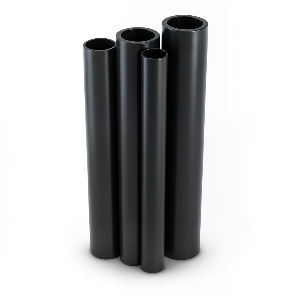 مواسير HDPE PE 80 ضغط 16 بار قطر خارجي 400 مم سمك 44.7 مم لون أسود