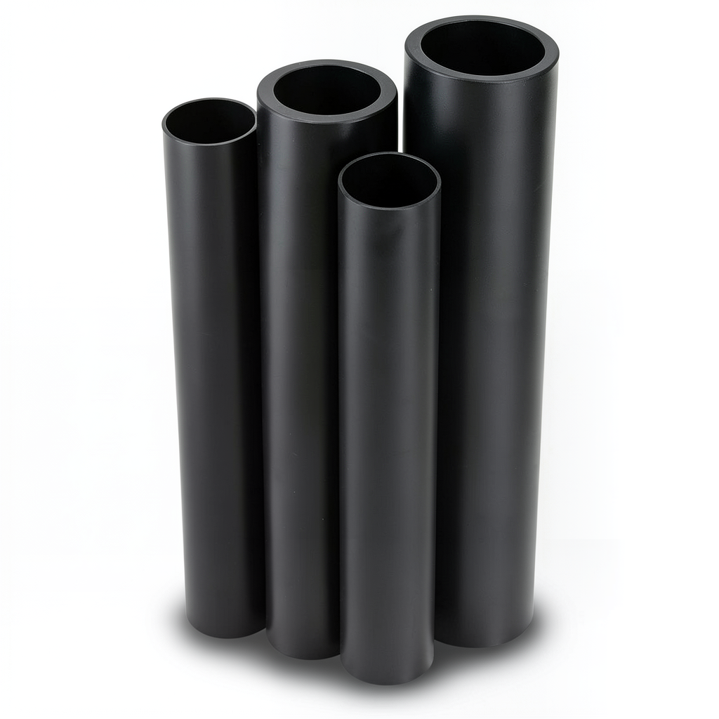 مواسير HDPE PE 80 ضغط 16 بار قطر خارجي 400 مم سمك 44.7 مم لون أسود