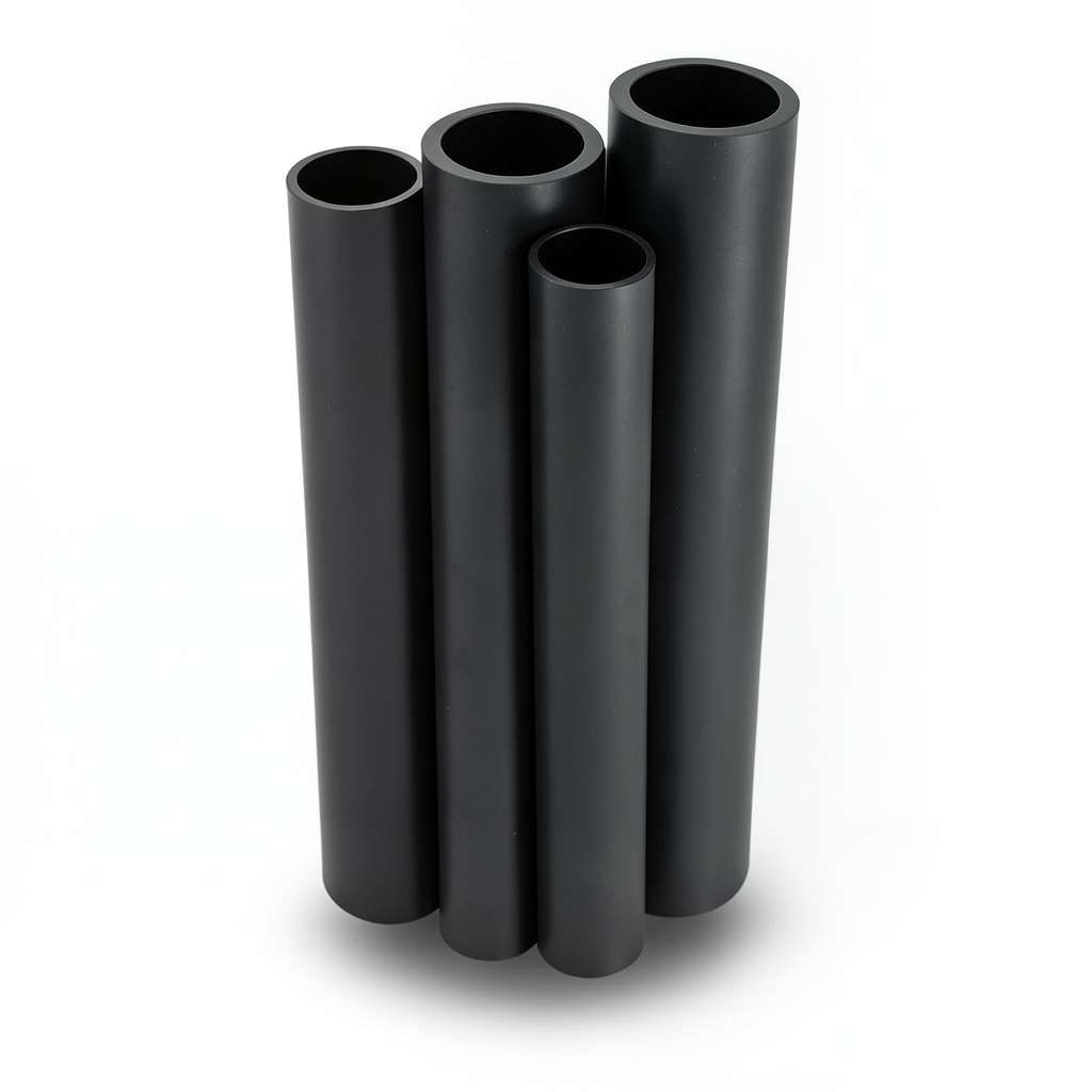 مواسير HDPE PE 80 ضغط 16 بار قطر خارجي 500 مم سمك 55.8 مم وزن 77.3 كجم/م لون أسود