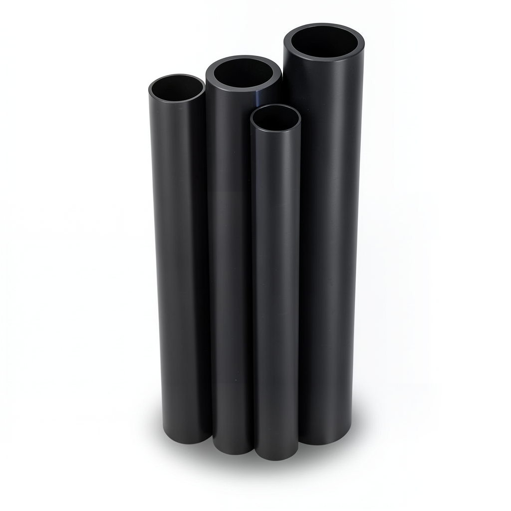 HDPE Pipes PE 80 Pressure 16 Bar Diameter 560 mm Thickness 62.5 mm Black