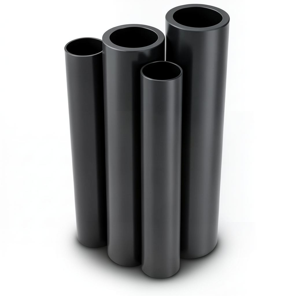 مواسير HDPE PE 80 ضغط 16 بار قطر 560 مم سمك 62.5 مم أسود