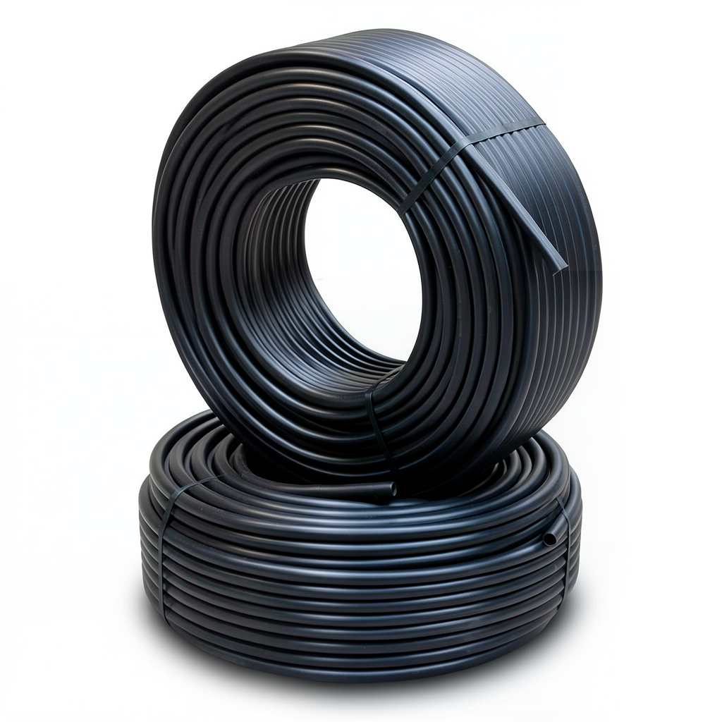 أنابيب HDPE PE 100 ضغط 6 بار قطر خارجي 140 مم سمك 5.4 مم لون أسود