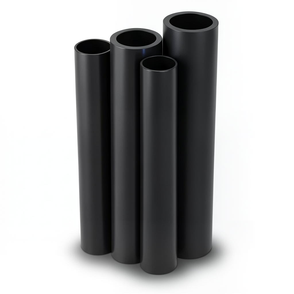 HDPE Pipes PE 100 Pressure 6 Bar Outer Diameter 180 mm Thickness 6.9 mm Black