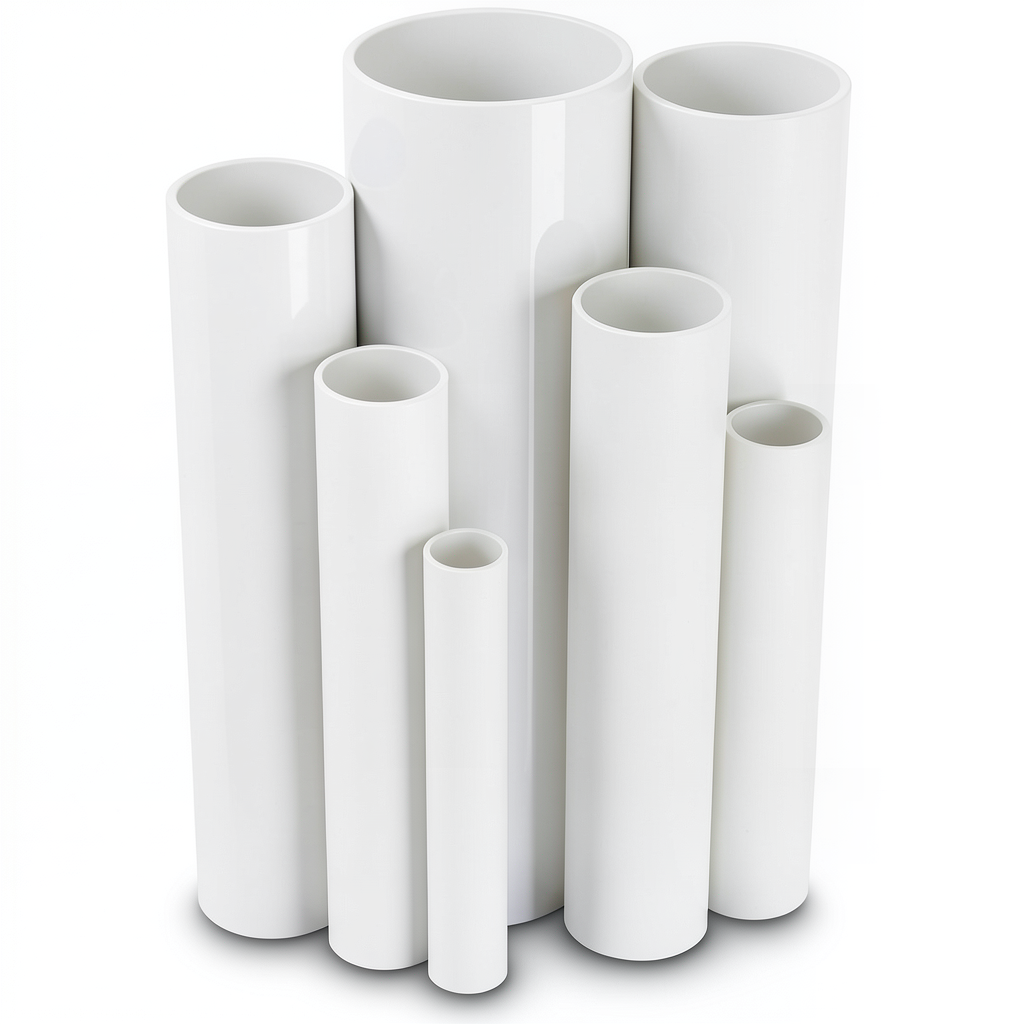 مواسير UPVC ضغط اسمي 6 بار قطر خارجي 560 مم سمك 16.4 مم لون أبيض