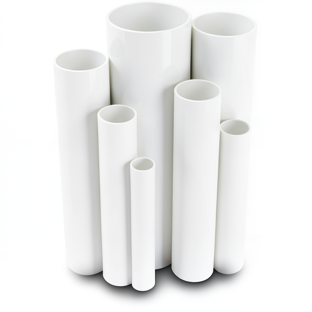 مواسير UPVC ضغط 10 بار قطر خارجي 160 مم سمك 7.7 مم لون أبيض