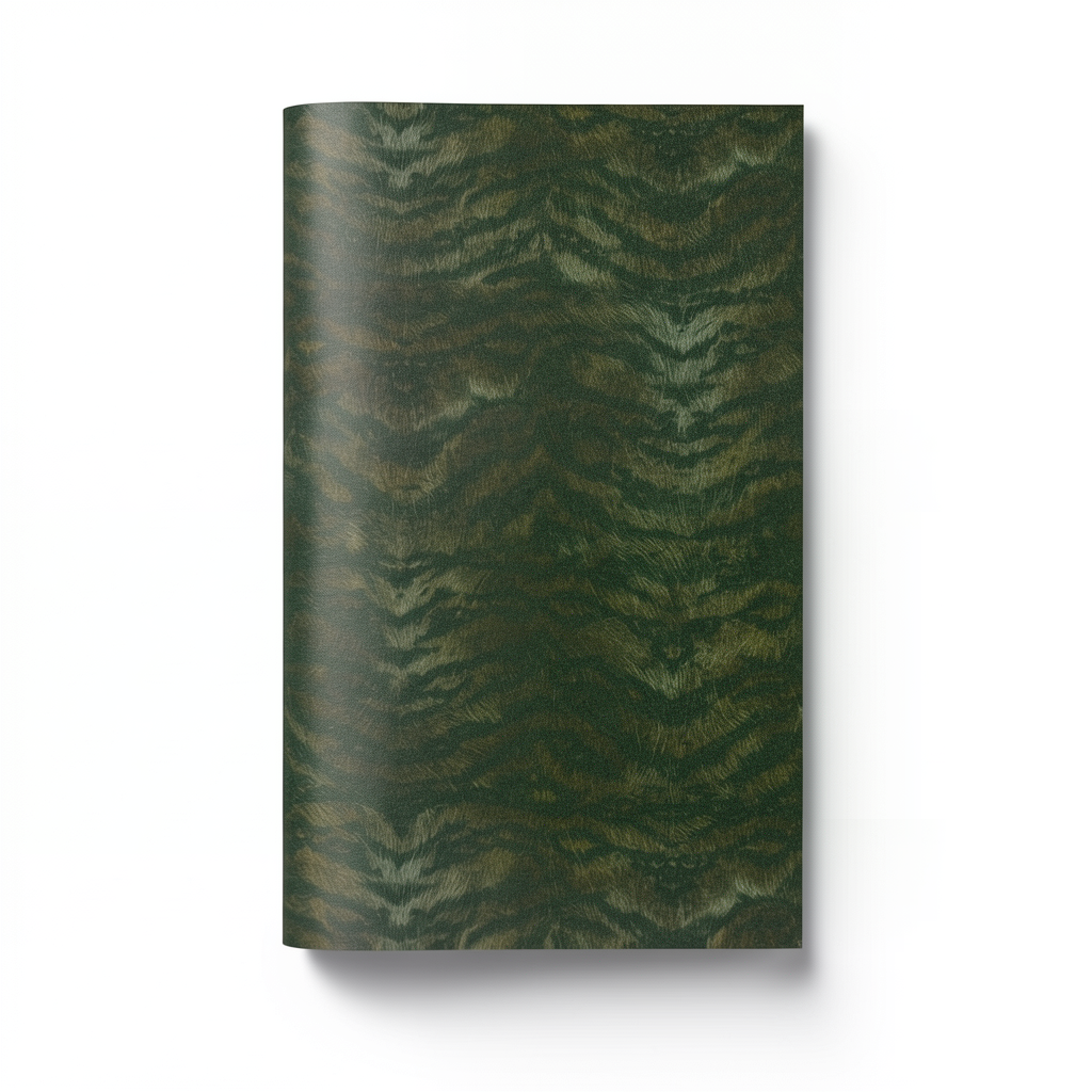 Patterned Wallpaper 10 m x 0.70 m Dark Green, Model 13026