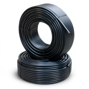 أنابيب HDPE PE 100 ضغط 6 بار قطر خارجي 90 مم سمك 3.5 مم لون أسود