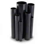 مواسير UPVC ضغط اسمي 10 بار قطر خارجي 500 مم سمك 23.9 مم لون أسود