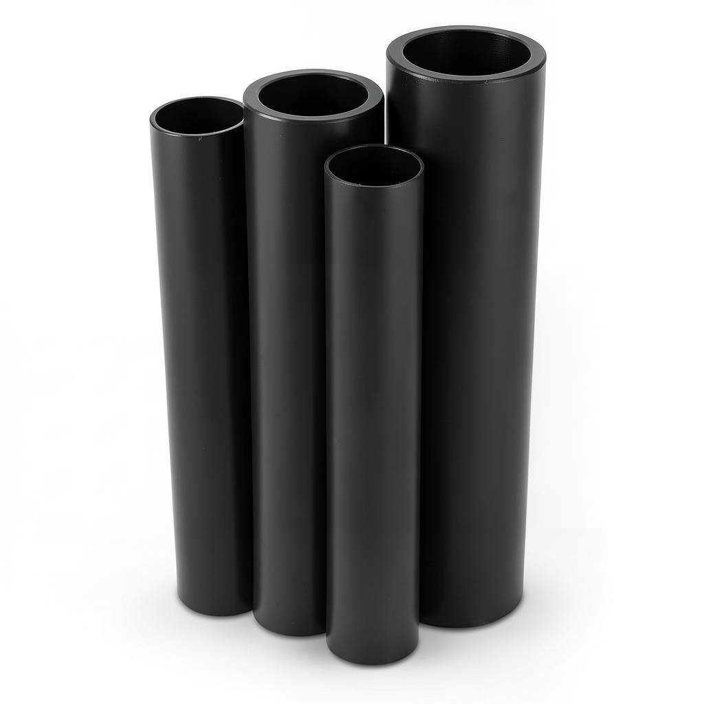 HDPE Pipes PE 100 Pressure 6 Bar Outer Diameter 180 mm Thickness 6.9 mm Black