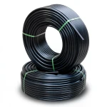 HDPE Pipes PE 80 Pressure 12.5 Bar 40 mm Diameter 3.7 mm Thickness Black