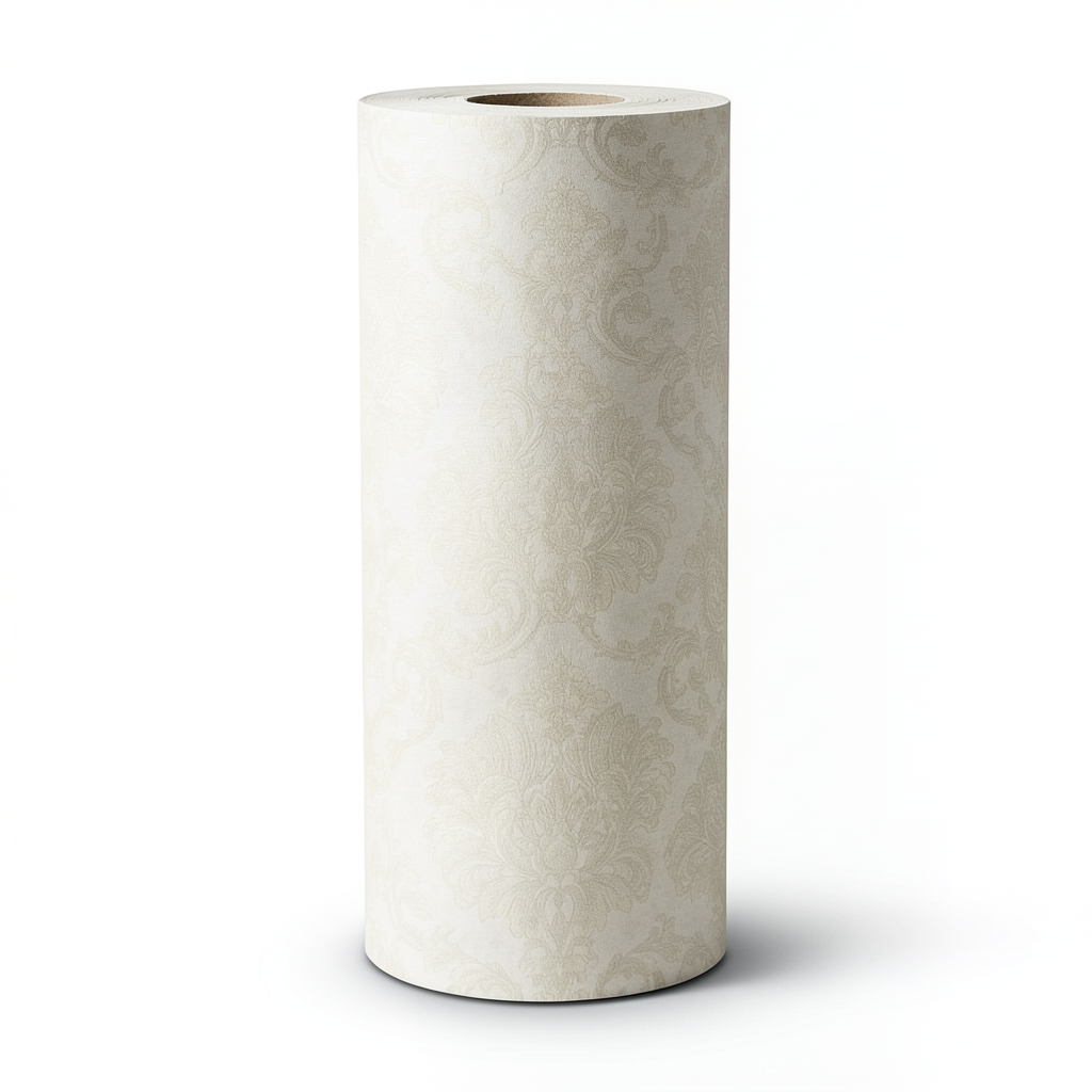 Italian Wallpaper Light Beige, 10m Length, 0.73m Width