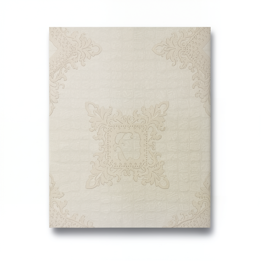 Patterned Wallpaper 10 m x 0.70 m Beige, Model 13035