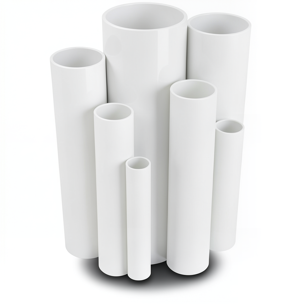 مواسير UPVC ضغط اسمي 6 بار قطر خارجي 560 مم سمك 16.4 مم لون أبيض