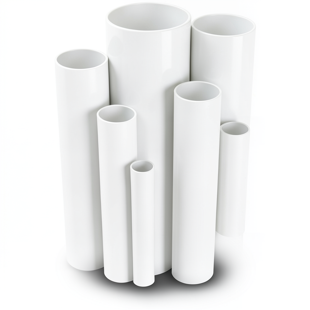 مواسير UPVC ضغط اسمي 10 بار قطر خارجي 500 مم سمك 23.9 مم لون أبيض