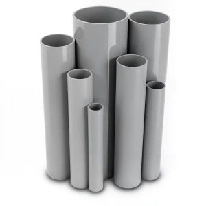 مواسير UPVC ضغط 2.5 بار قطر خارجي 500 مم سمك 4 مم لون رمادي