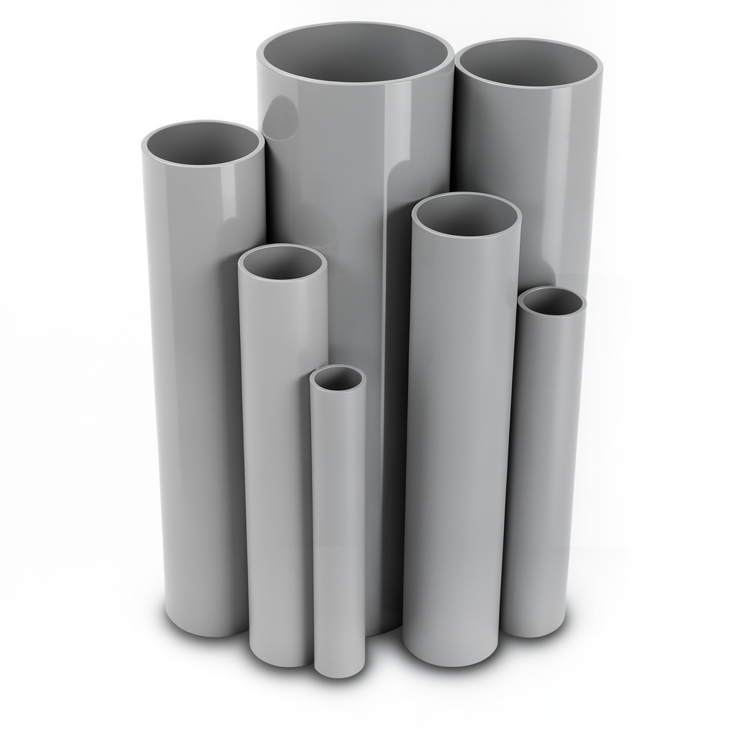 UPVC Pipes 2.5 Bar Pressure 500 mm Diameter 4 mm Thickness Gray