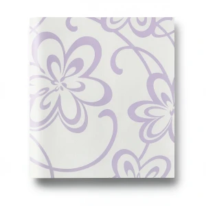 Youth and Children Wall Decoration 10m x 0.53m Off White with Purple