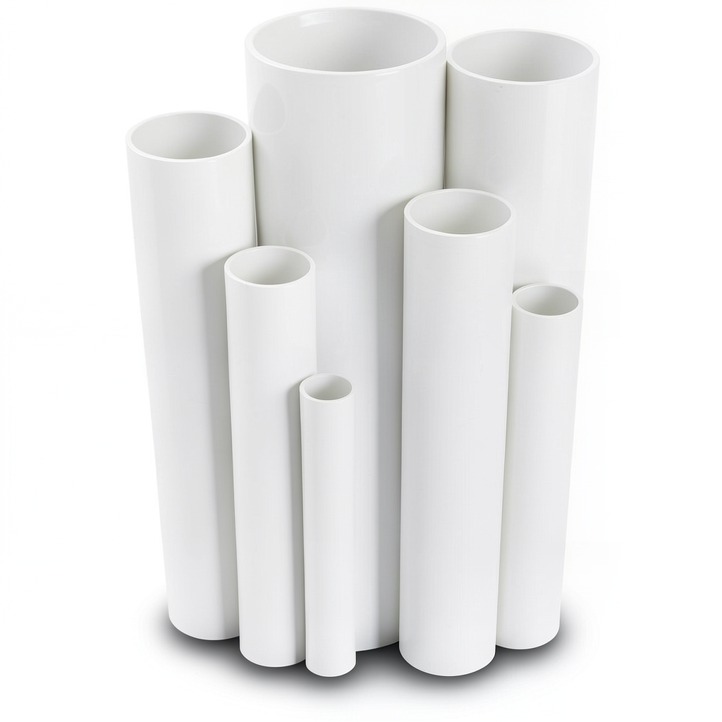 مواسير UPVC ضغط اسمي 10 بار قطر خارجي 500 مم سمك 23.9 مم لون أبيض