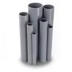 مواسير UPVC ضغط 4 بار قطر خارجي 500 مم سمك 9.8 مم لون رمادي